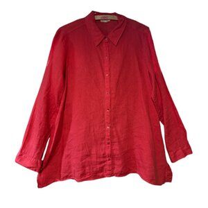 Eileen Fisher Casual A-Line Linen Blouse